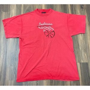 VTG Y2K TSI Indiana Hoosiers stitched graphic cotton t-shirt, L